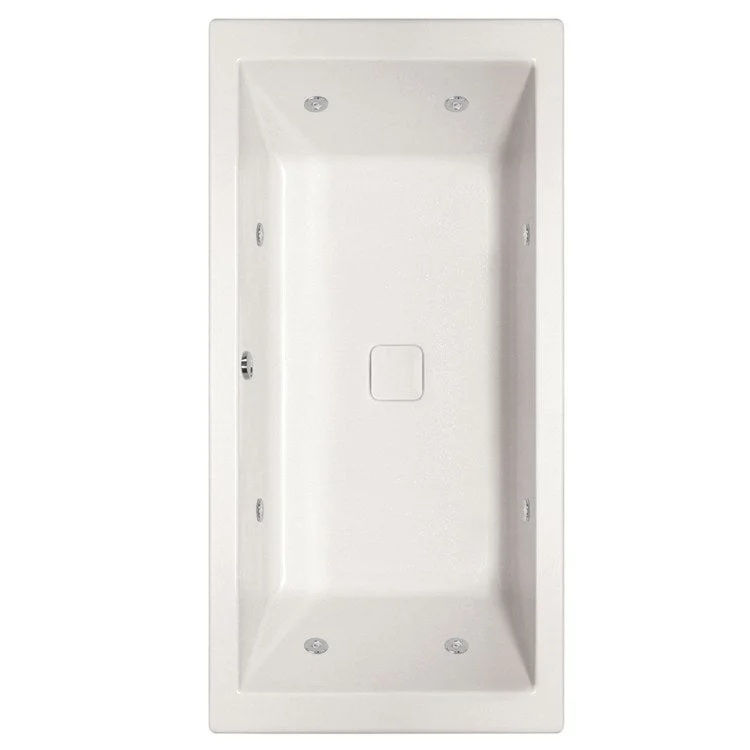 Combination Tub Designer Collection Versailles 66 x 36 x 20 Inch Drop-In Center Drain White Rectangle