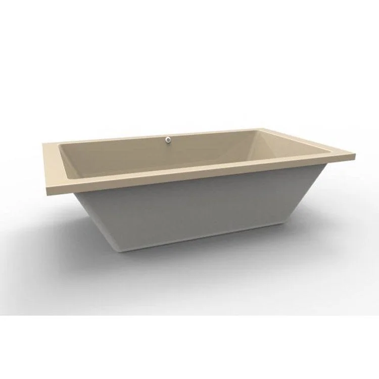 Combination Tub Designer Collection Versailles 72 x 42 x 20 Inch Drop-In Center Drain Bone Rectangle