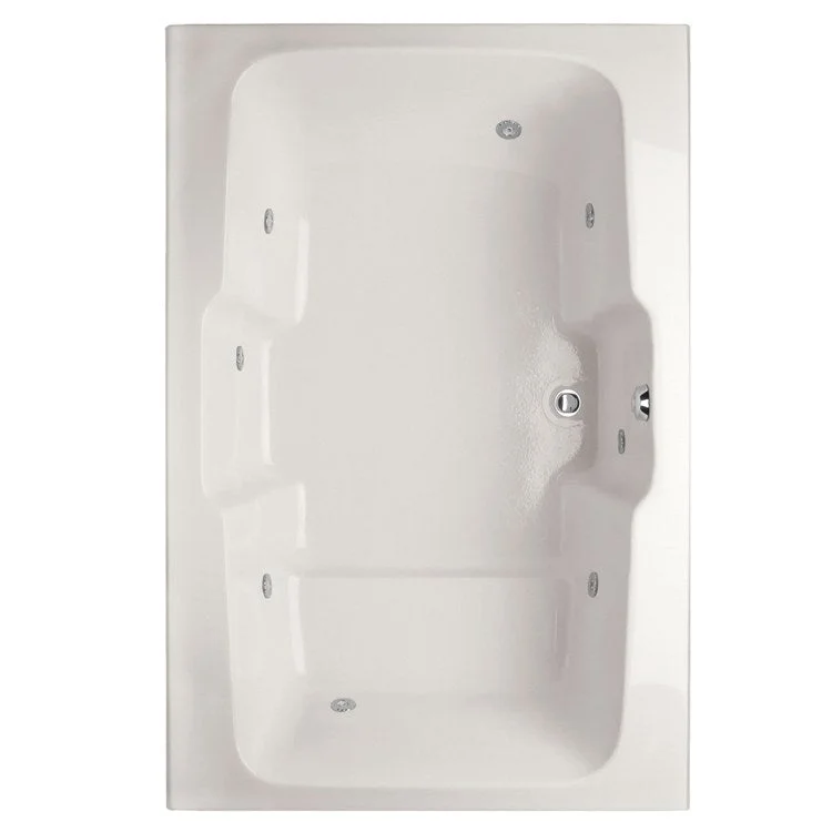 Combination Tub Designer Collection Victoria 73 x 48 x 24 Inch Drop-In Center Drain White Rectangle