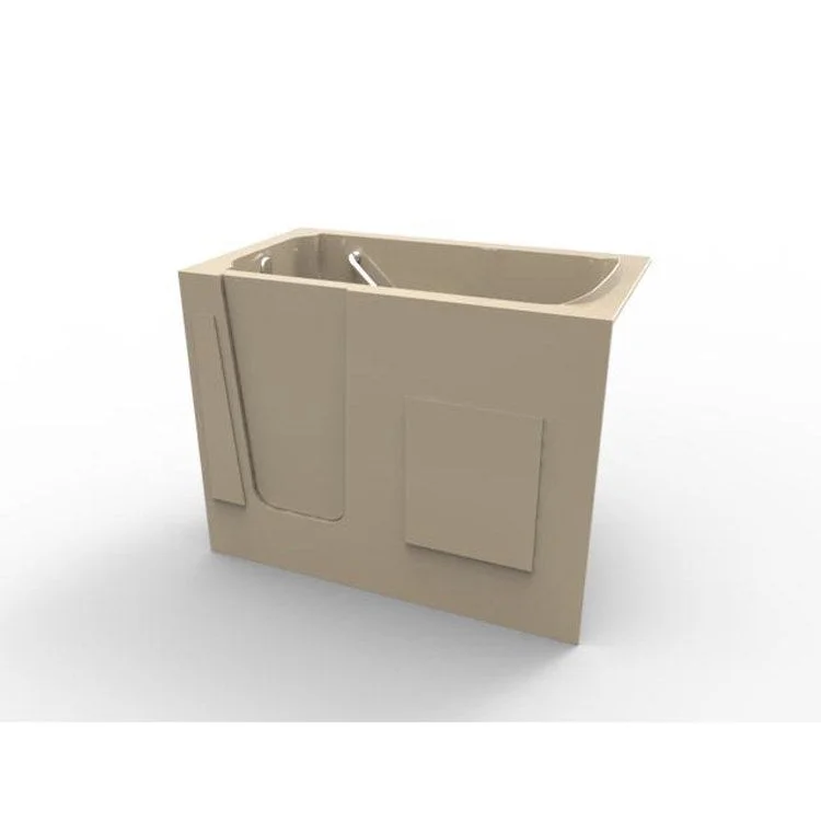 Combination Tub Designer Collection Walk-in 52 x 30 x 40 Inch Left Hand Drain Bone