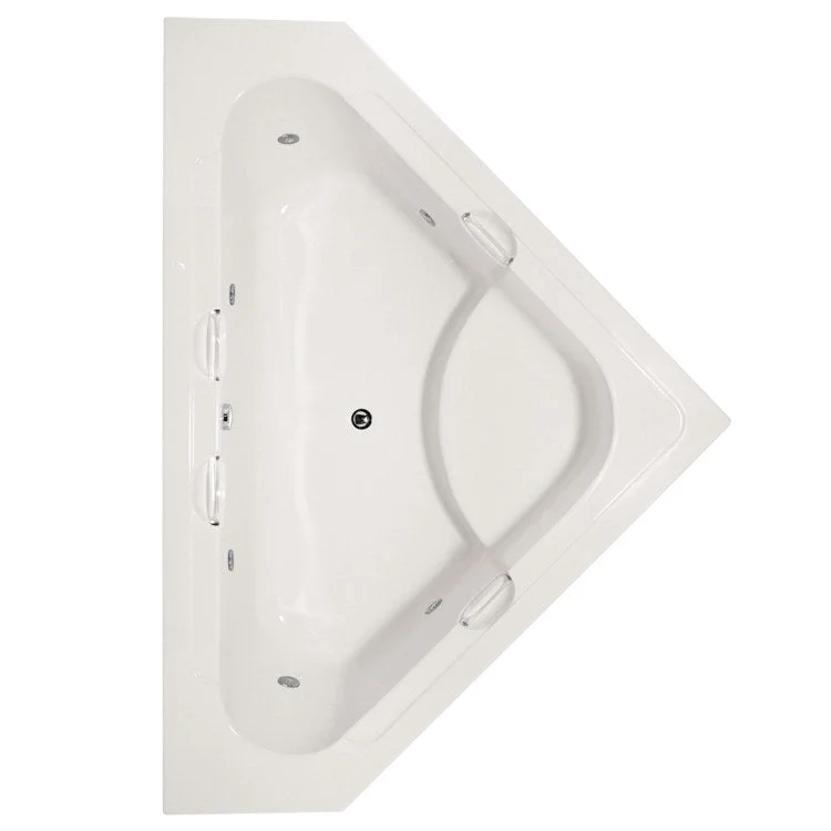 Combination Tub Designer Collection Whitney 62 x 62 x 21 Inch Center Drain White Corner