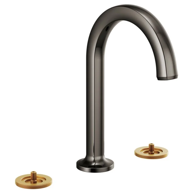 Lavatory Faucet Kintsu 6-16 Inch Spread 2 Less Handle ADA WaterSense Brilliance Black Onyx 1.2 Gallons per Minute Arc