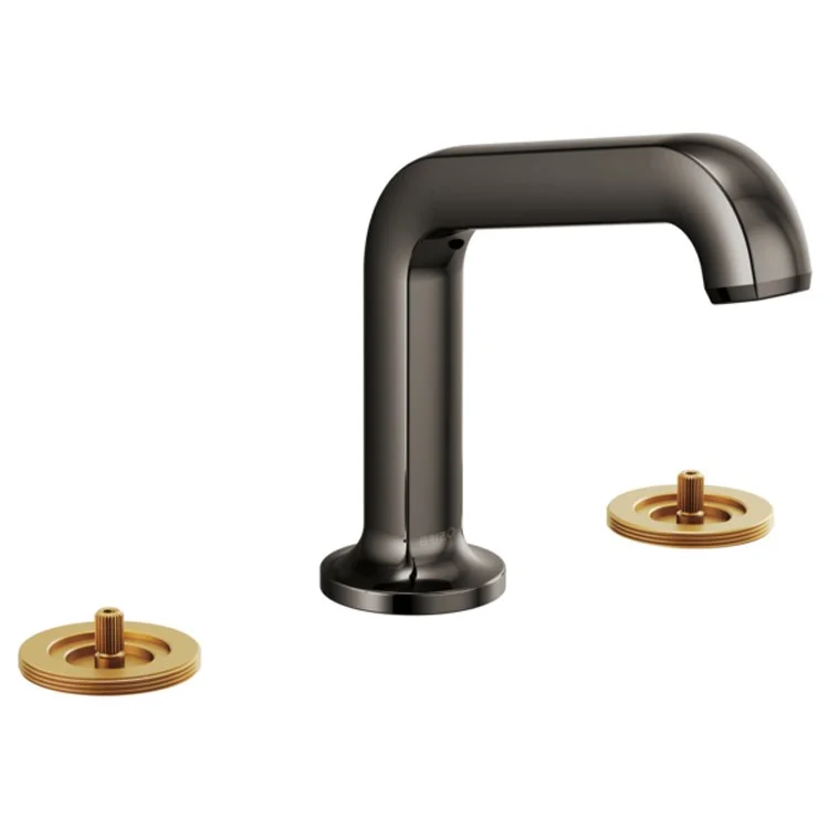 Lavatory Faucet Kintsu 6-16 Inch Spread 2 Less Handle ADA WaterSense Brilliance Black Onyx 1.2 Gallons per Minute Angled