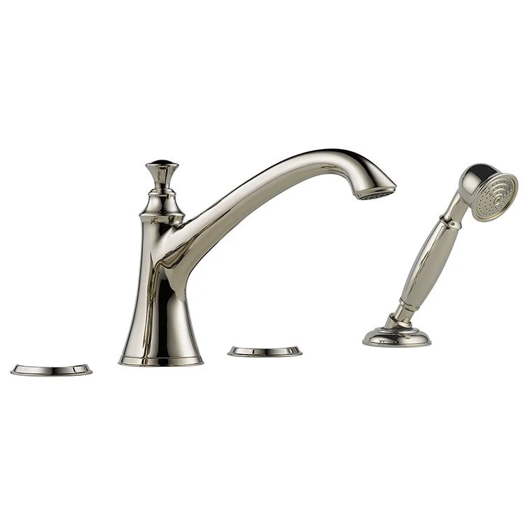 Baliza Two Handle Roman Tub Faucet with Handshower without Handles