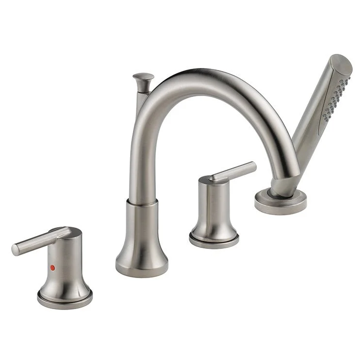 Trinsic Two Handle 4-Hole Roman Tub Faucet with Handshower