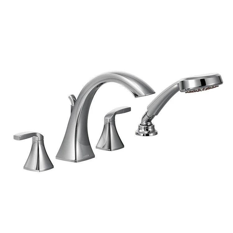 Voss Two Handle Roman Tub Filler Faucet Trim Kit with Handshower