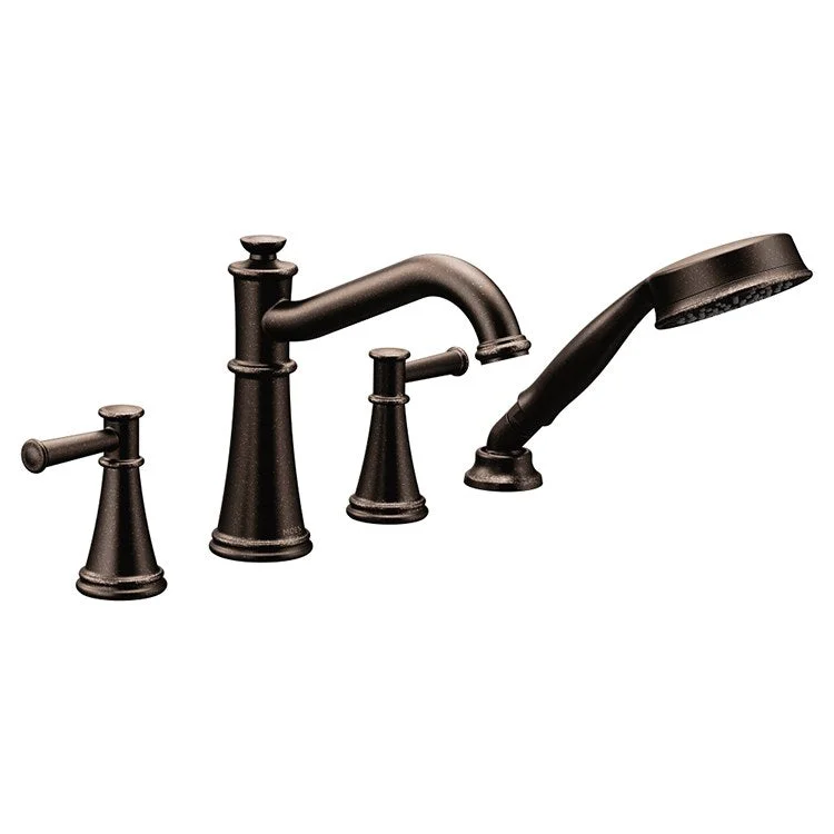 Belfield Two Handle Roman Tub Faucet with Handshower