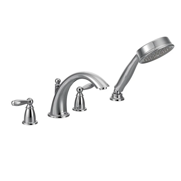 Brantford Two Handle Roman Tub Faucet with Handshower