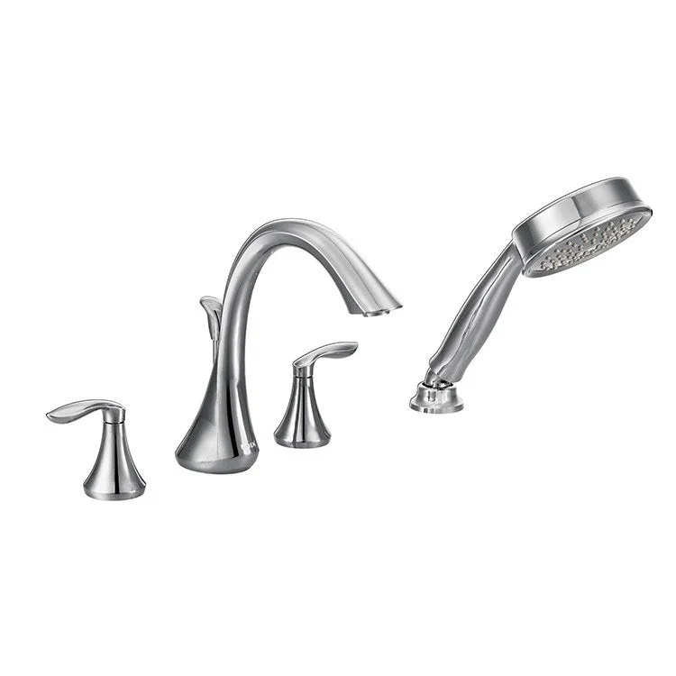 Eva Two Handle Roman Tub Faucet with Handshower