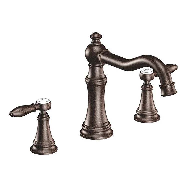 Weymouth Two-Handle High Arc Roman Tub Faucet with Cross Handles