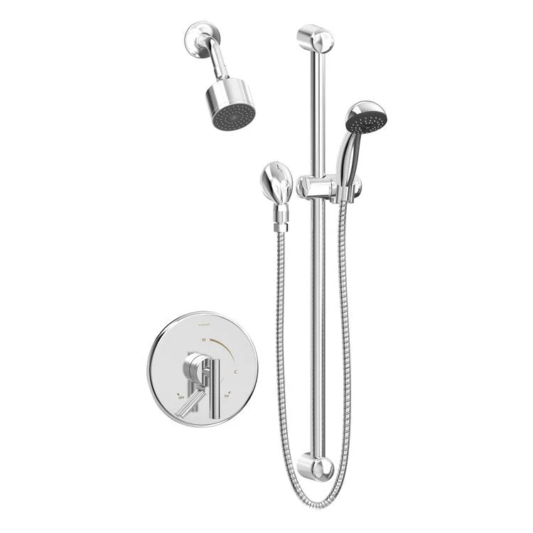 Dia Single Handle Wall-Mount Shower Faucet Trim with Handshower without Valve (1.5 GPM)