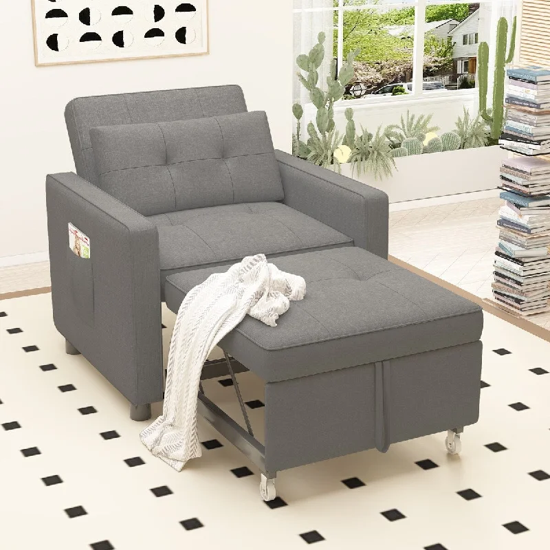 3-in-1 Convertible Sofa Bed Chair Sleeper Chair for Bedroom,Living Room