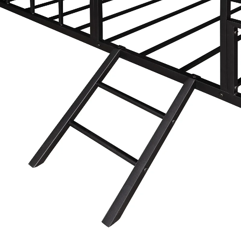 Black Full SizeMetal House Bed Frame -