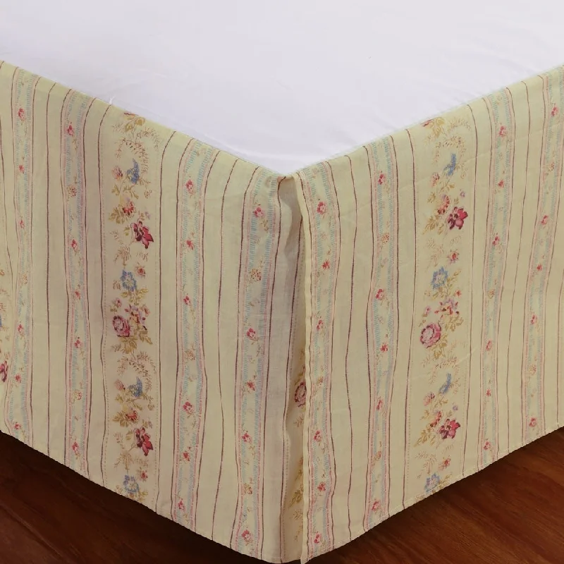 Greenland Home Fashions Antique Rose Cotton 15-inch Drop Bedskirt