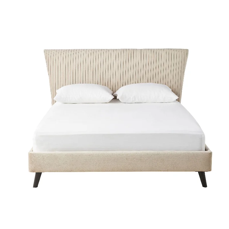 Pleat Bed Queen Champagne