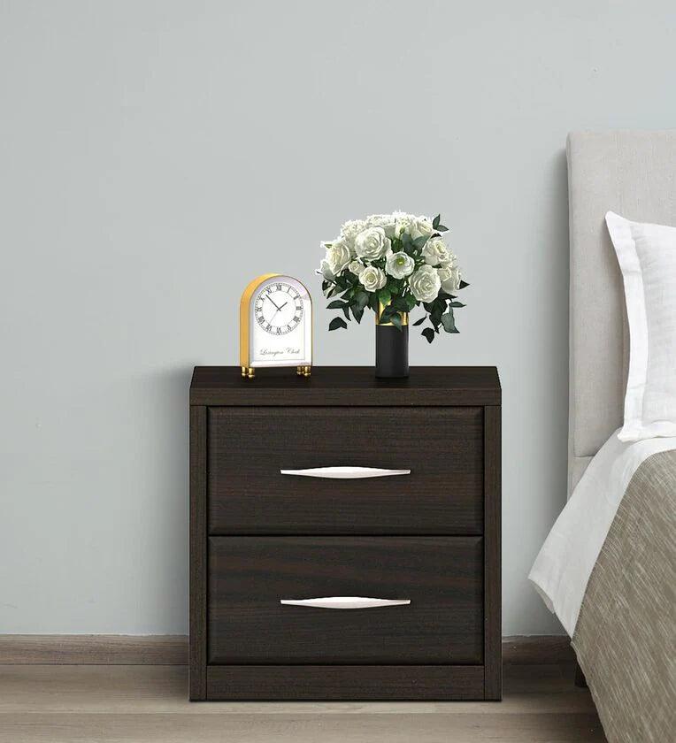 Verona Bedside Table in Fumed Oak Finish with Drawers