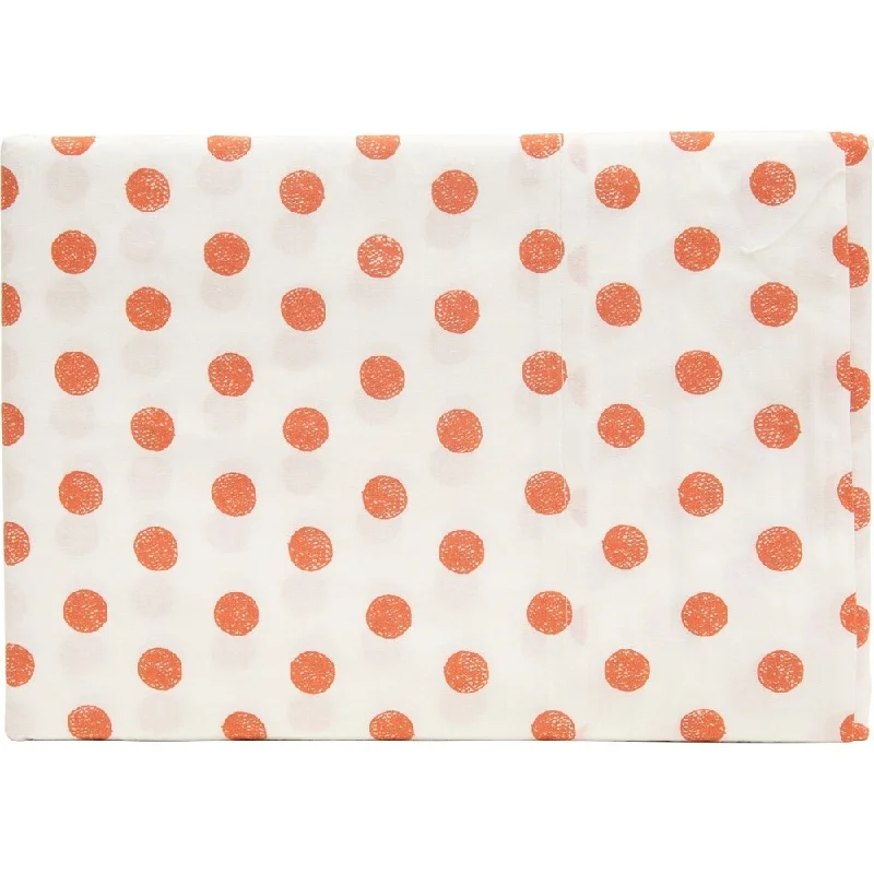 200 Thread Count Organic Cotton Printed Sheet Set Coral Queen Dotted