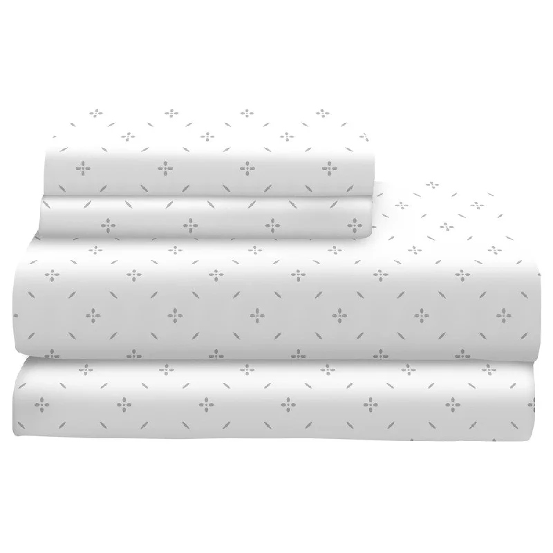 Portland Place 200TC Cotton High-Rise Twin Simplicity Flower Sheet Set