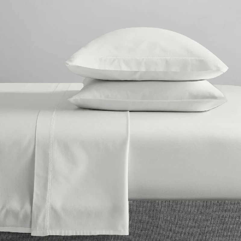 Portland Place 500TC Cotton White Queen Solid Sheet Set