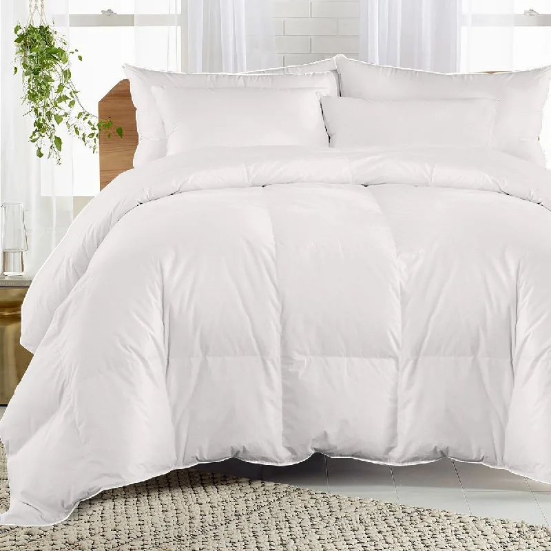 All Season Cotton Cover Down and Feather Filled Duvet Comforter