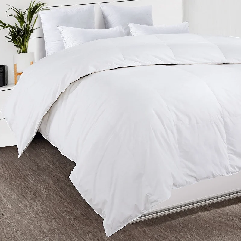 All Season Gusseted Two Tone Down and Feather Duvet Comforter