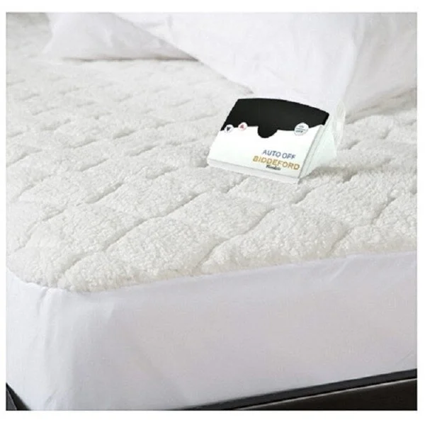 Biddeford 5202-505122-100M Quilted Electric Heated Mattress Pad Queen - White