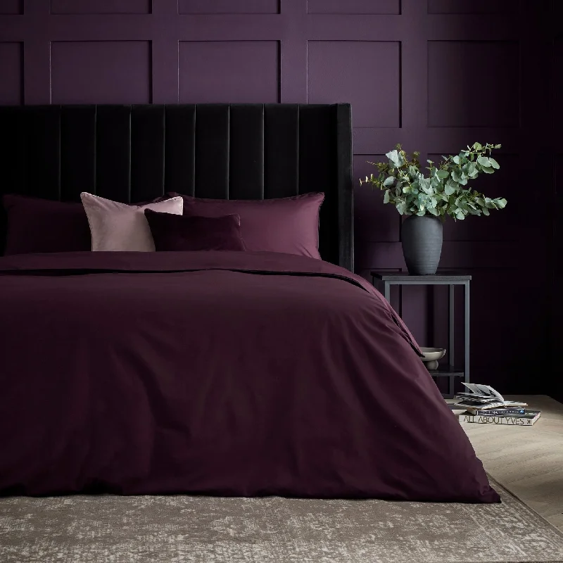 Cambridge 200 Thread Count Duvet Cover - Deep Plum