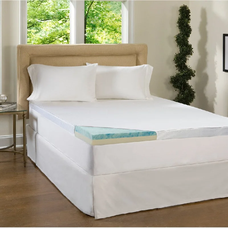 Comforpedic Loft from Beautyrest 2 Piece 2-inch Flat Select Gel Memory Foam Mattress Topper with Cover