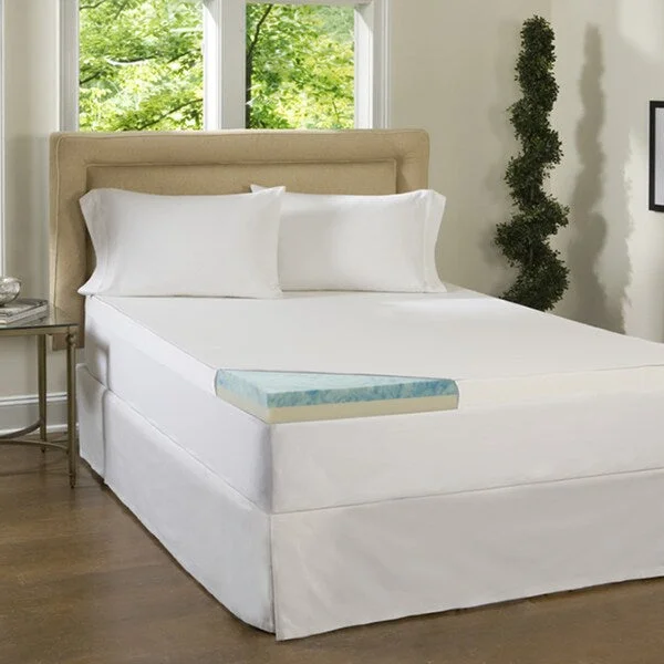 Comforpedic Loft from Beautyrest 3-inch Flat Select Gel Memory Foam Mattress Topper with Cover