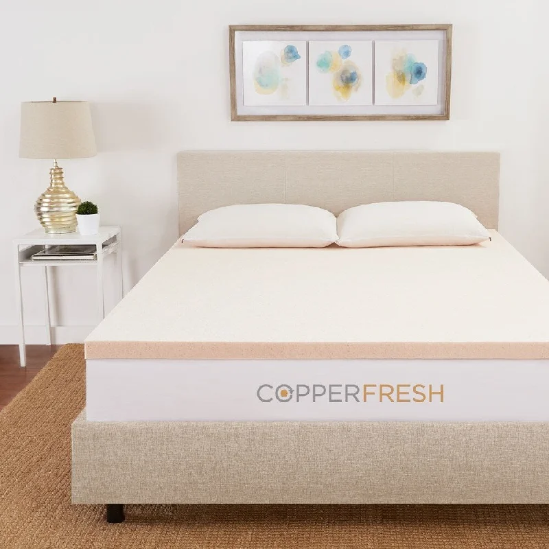 CopperFresh 3" Gel Memory Foam Mattress Topper