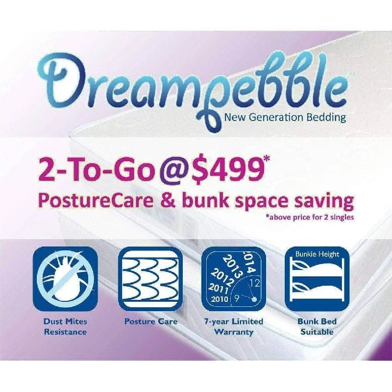 Dreampebble 2-To-Go PostureCare Mattress (Pair)