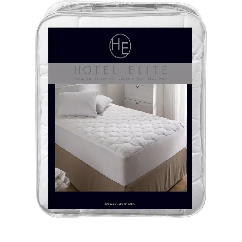 Hotel Elite Premium Egyptian Cotton Mattress Pad - White