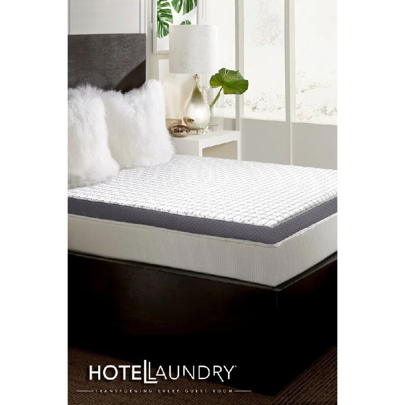 Hotel Laundry 3? Memory Foam Mattress Topper with Cover-soft, high density support, hypoallergenic