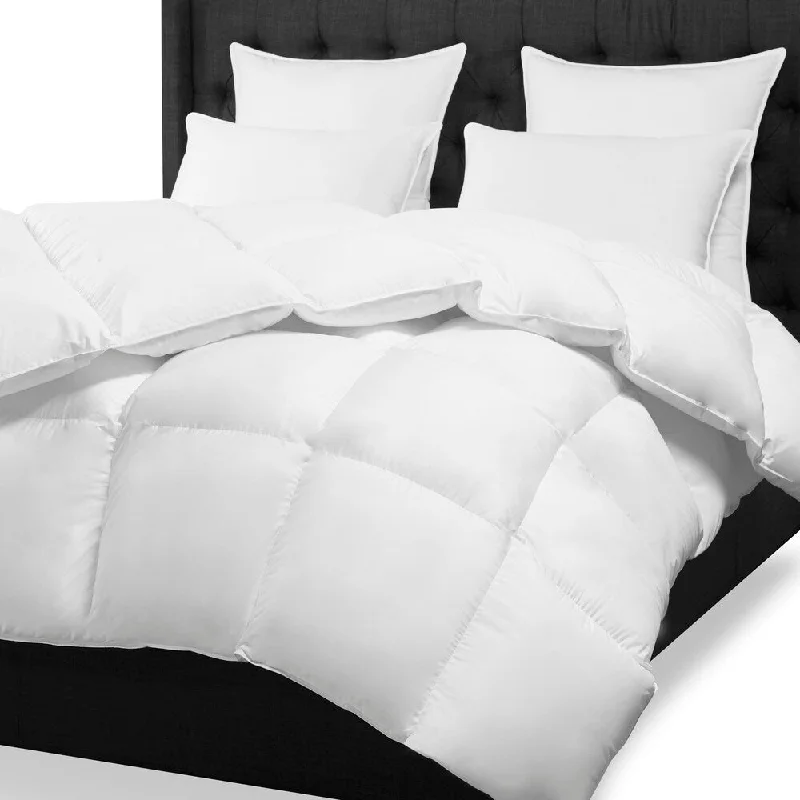 Live Comfortably 400 Thread Count 650 Fill Power European White Duck Down Comforter