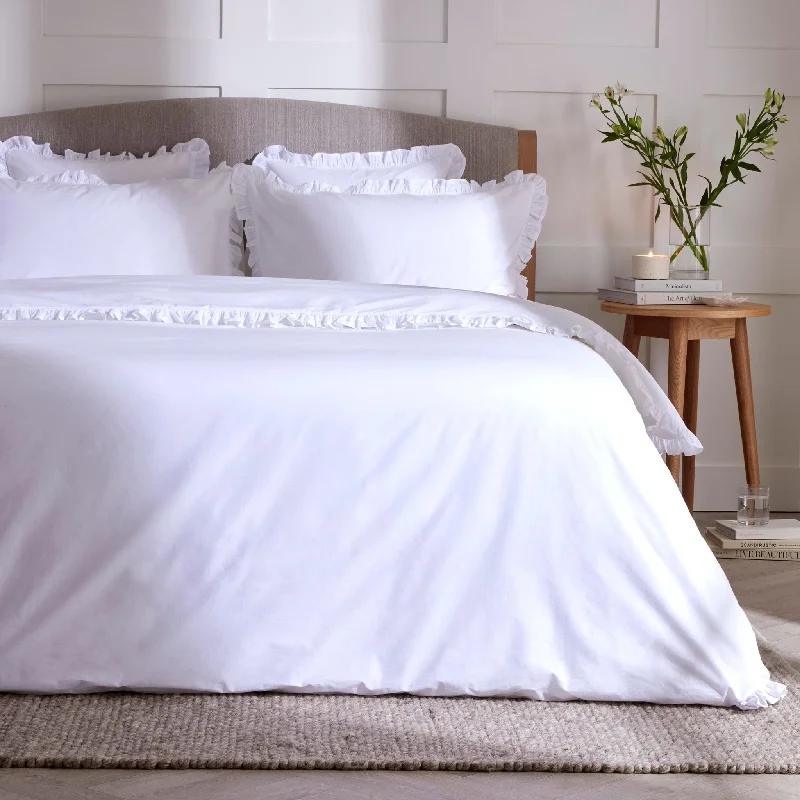 Marion 200 Thread Count Ruffle Edge Duvet Cover - Ecru