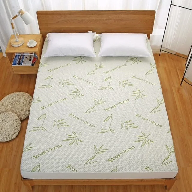 Waterproof Bamboo Mattress Protector - White