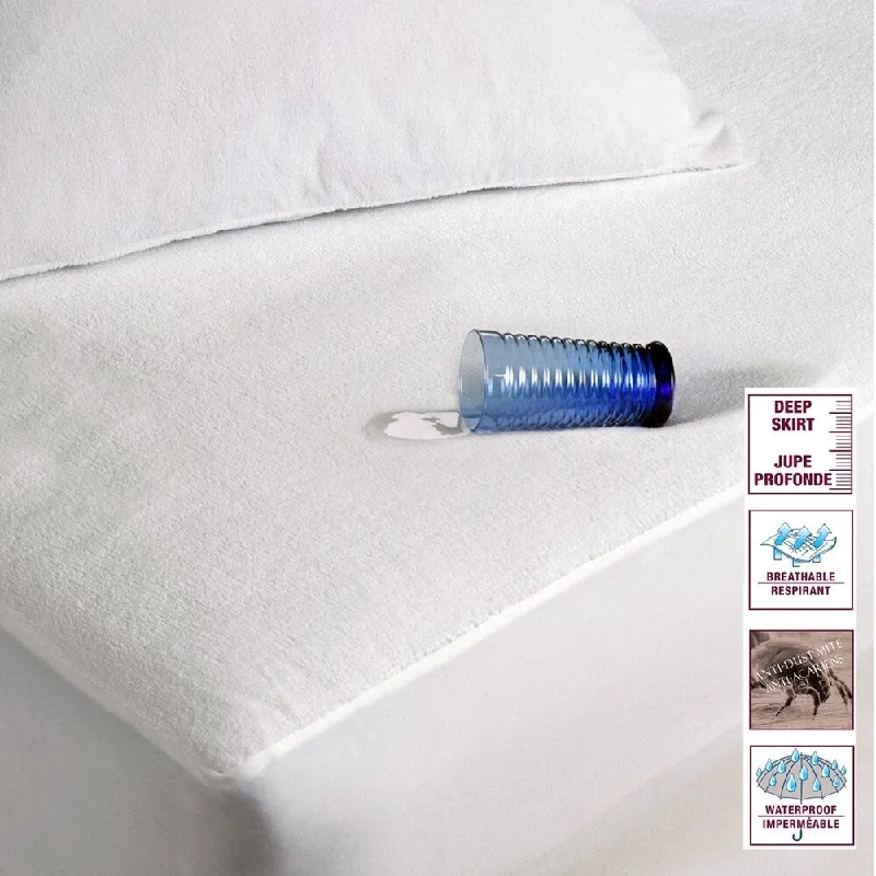 Waterproof Cotton Terry Urban II White Mattress Protector