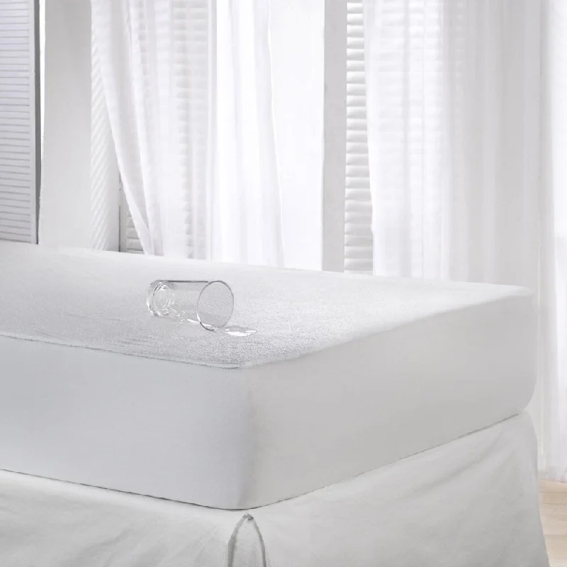 Waterproof II Terry Microfiber Mattress Pad - White